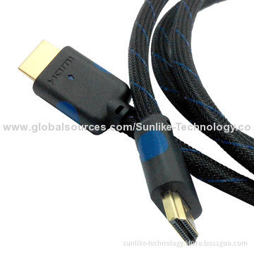 HDMI Cable with Metal Shell, High-end Nylon Braiding, 24K Gold-plated Connector